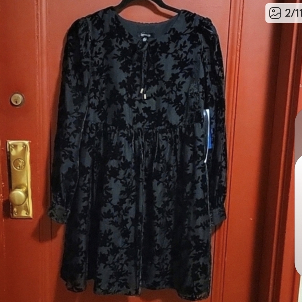 Kenzie Burnout Women's Black Dress Size 4